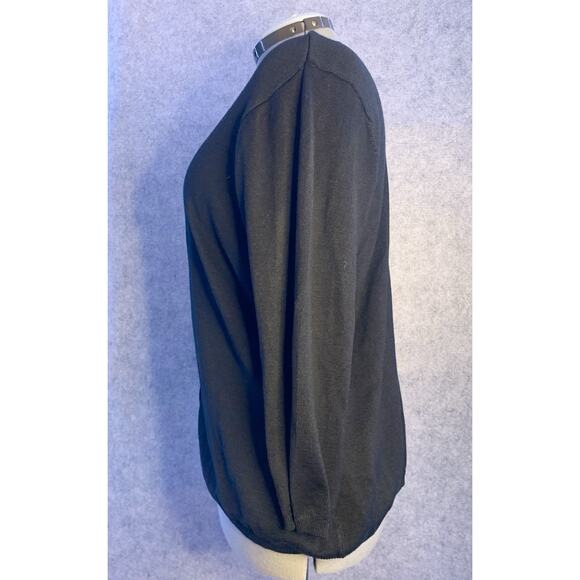 Talbots Women’s Black Silk Blend Cardigan, Size L, Classic Long Sleeves - Picture 6 of 11